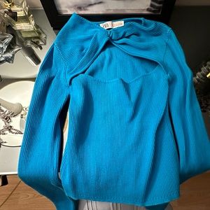 Blue Zara Crop Top